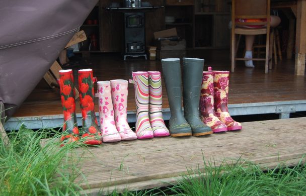 Hidcote tent entrance boots